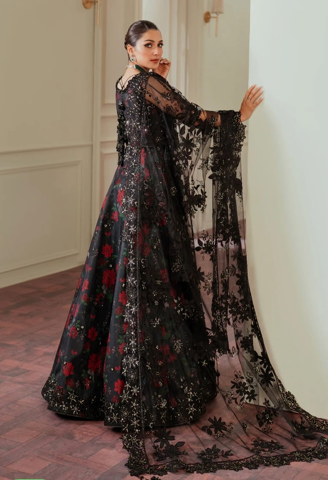 Baroque maxi dress