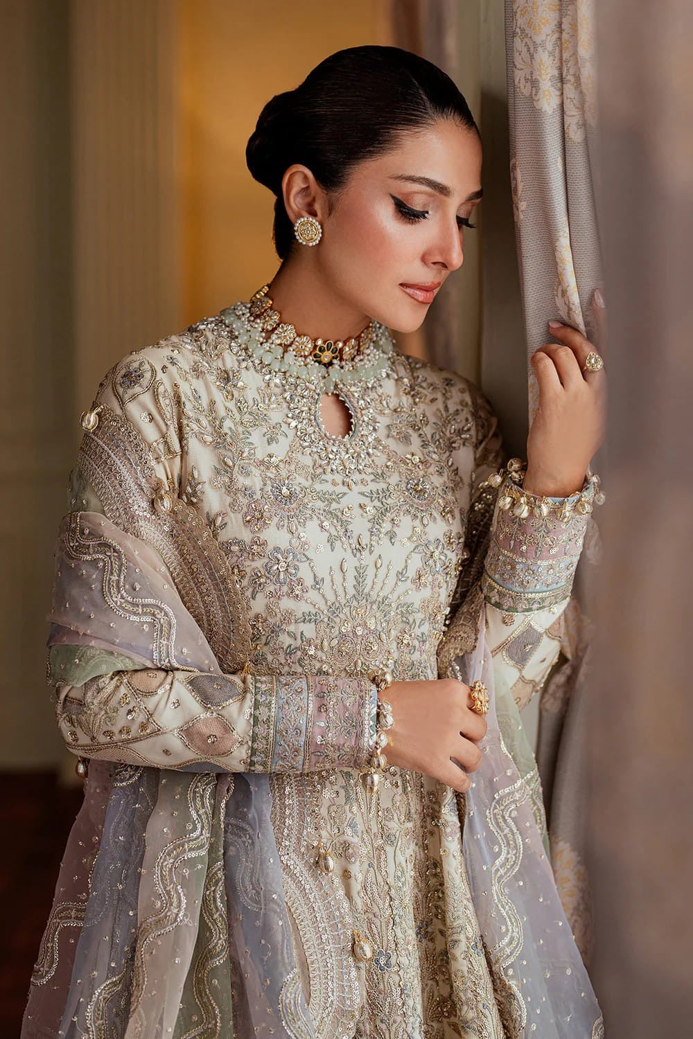 Baroque chiffon party wear