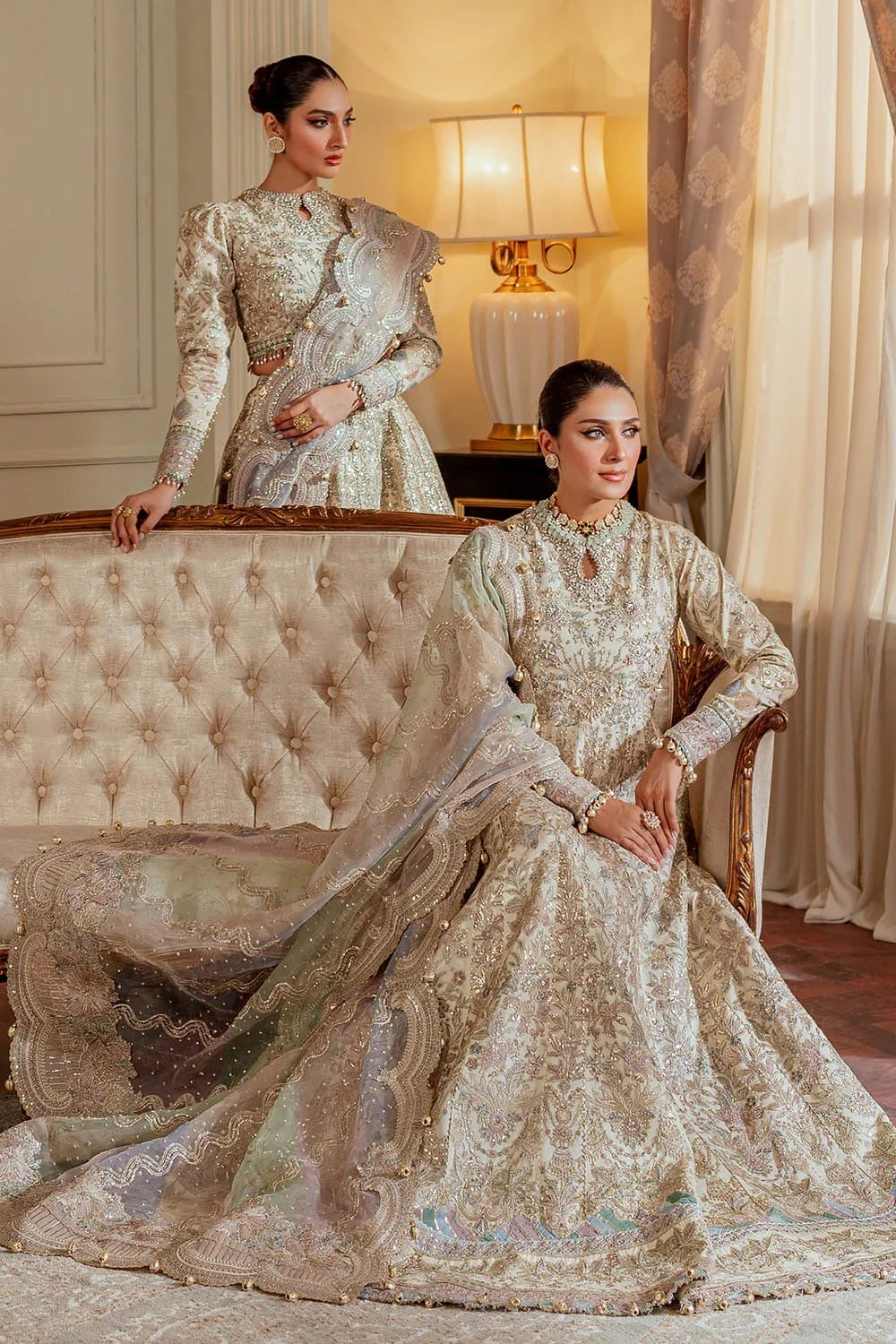 Baroque chiffon party wear