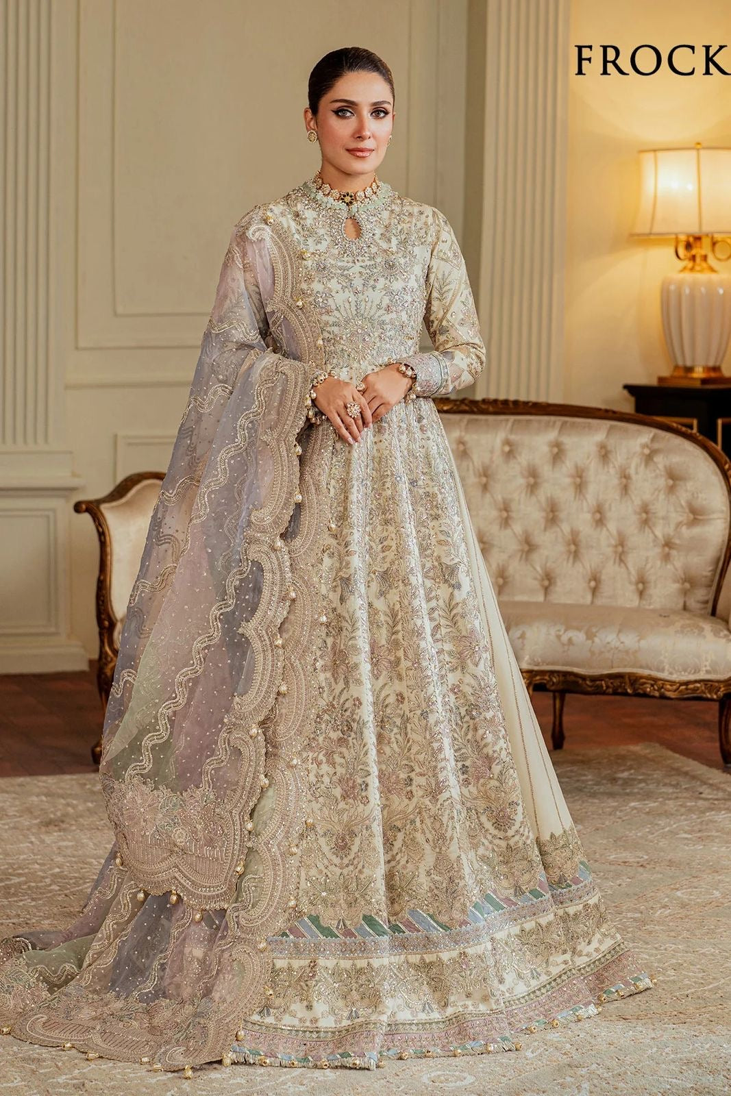 Baroque chiffon party wear