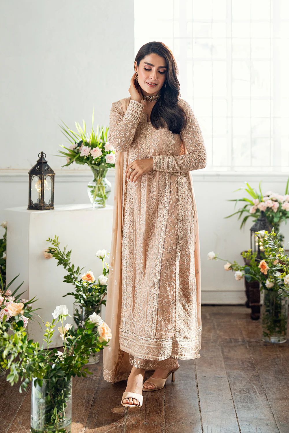 Azure chiffon dress