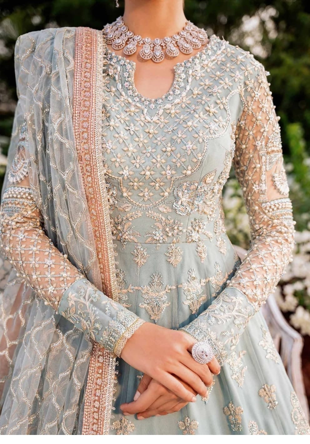 Akbar Aslam maxi partywear