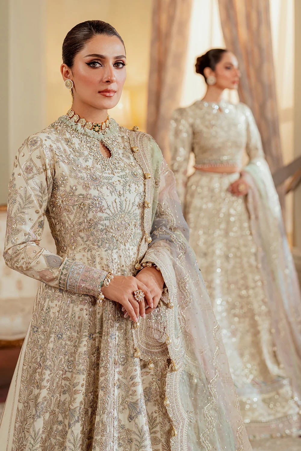 Baroque chiffon party wear