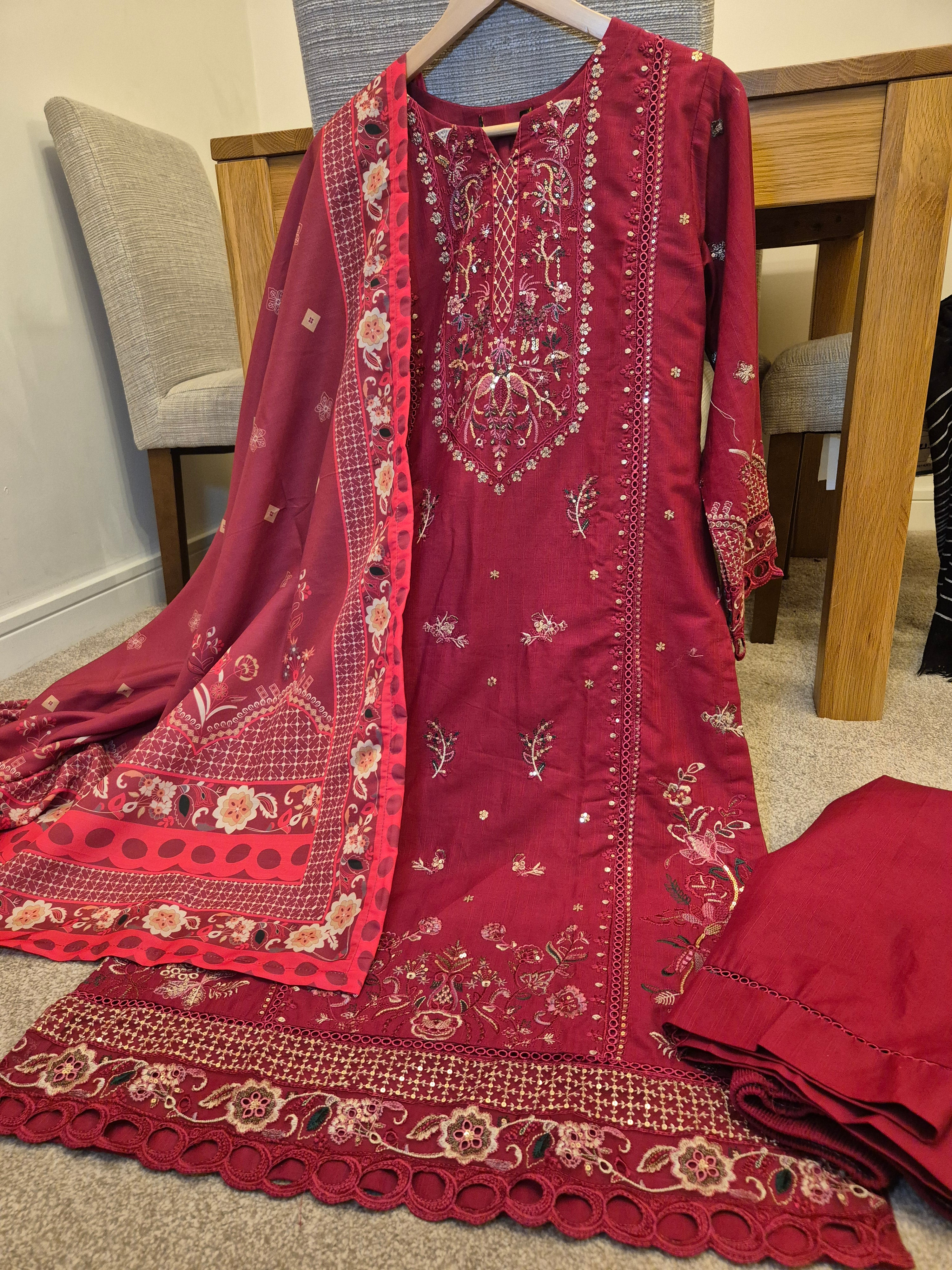 Khaddar 3 piece suits.