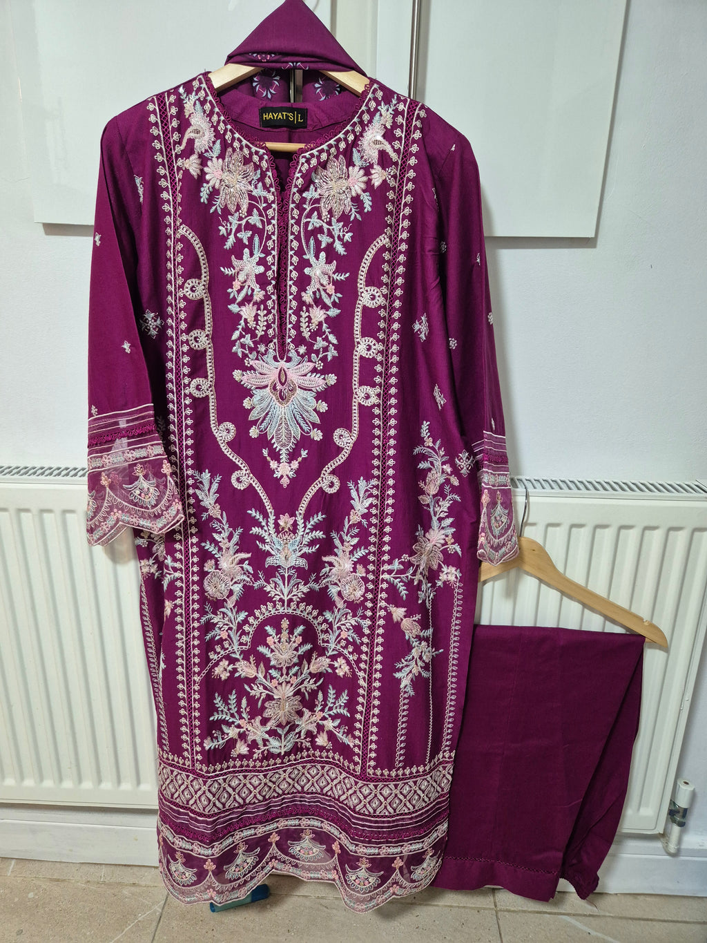 Khaddar embroidered 3 piece