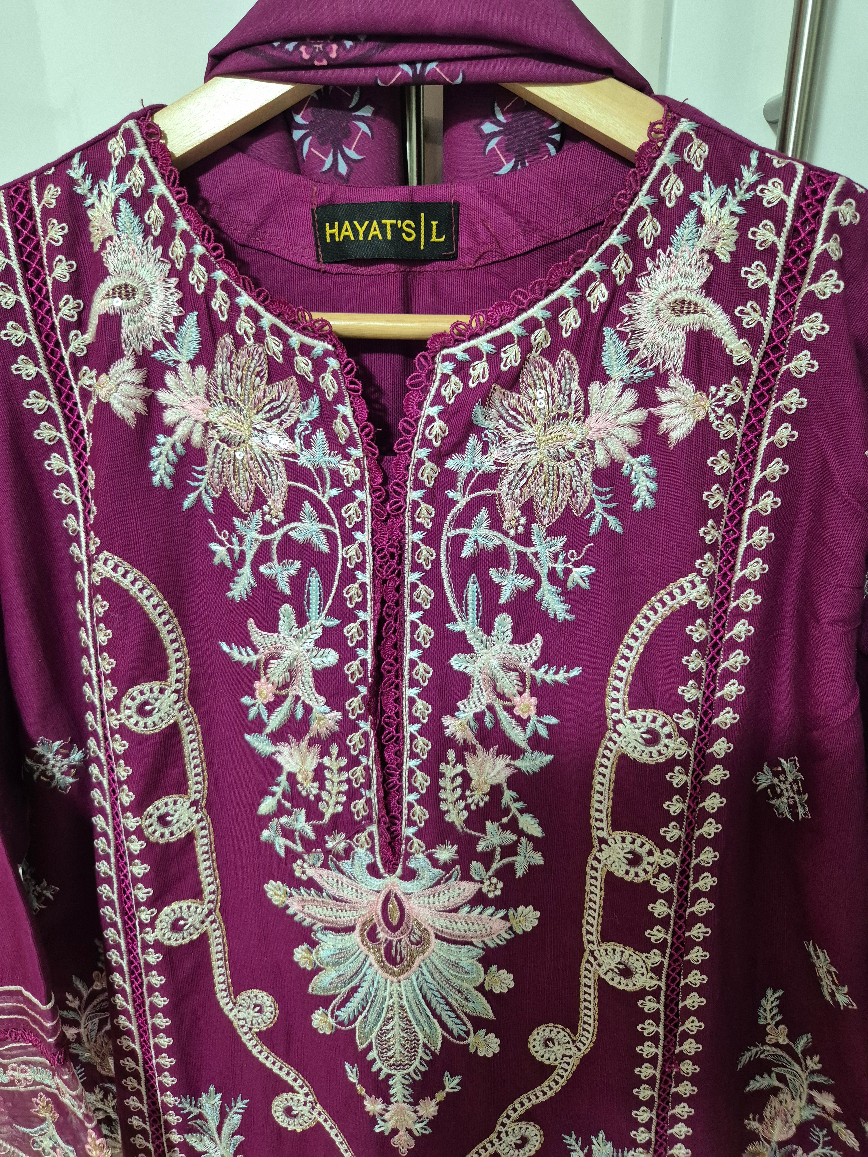 Khaddar embroidered 3 piece