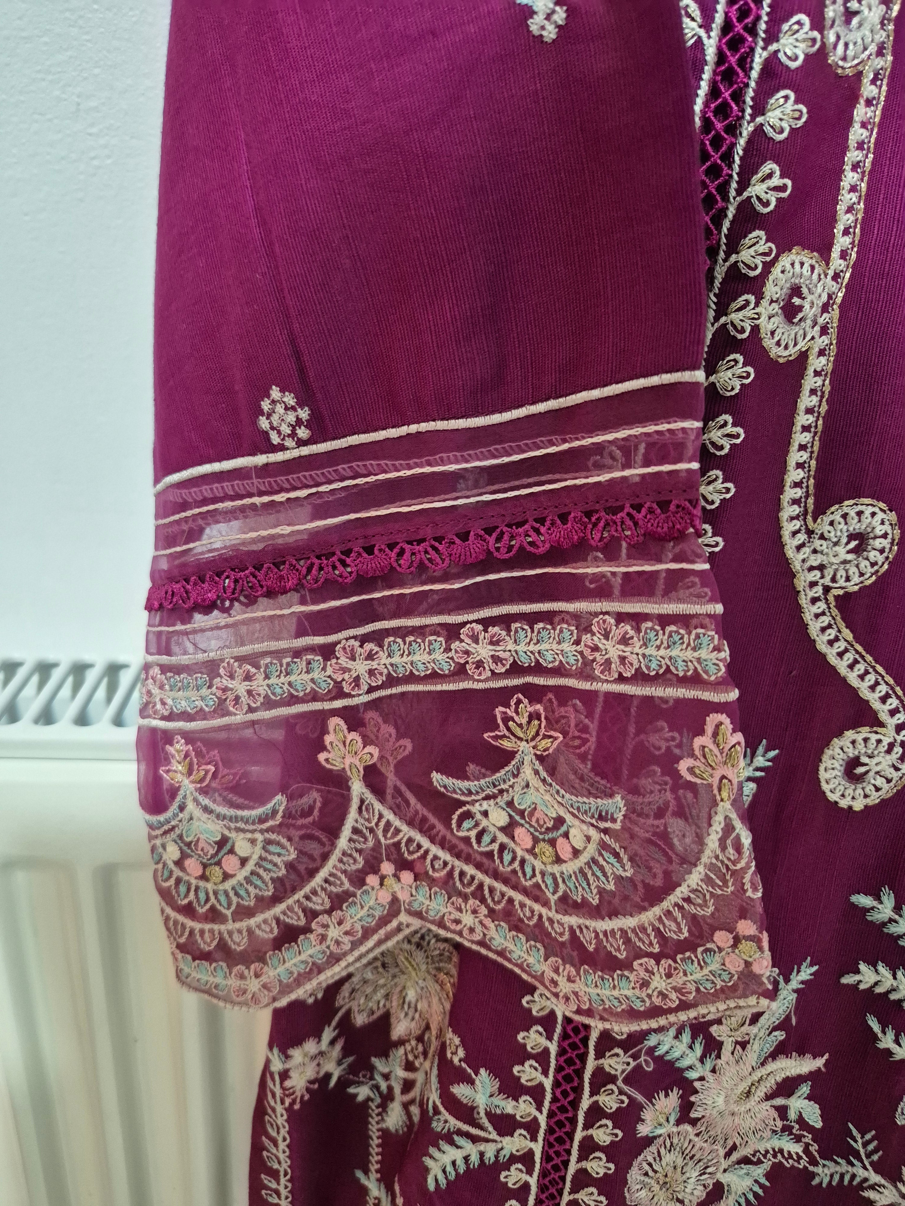 Khaddar embroidered 3 piece