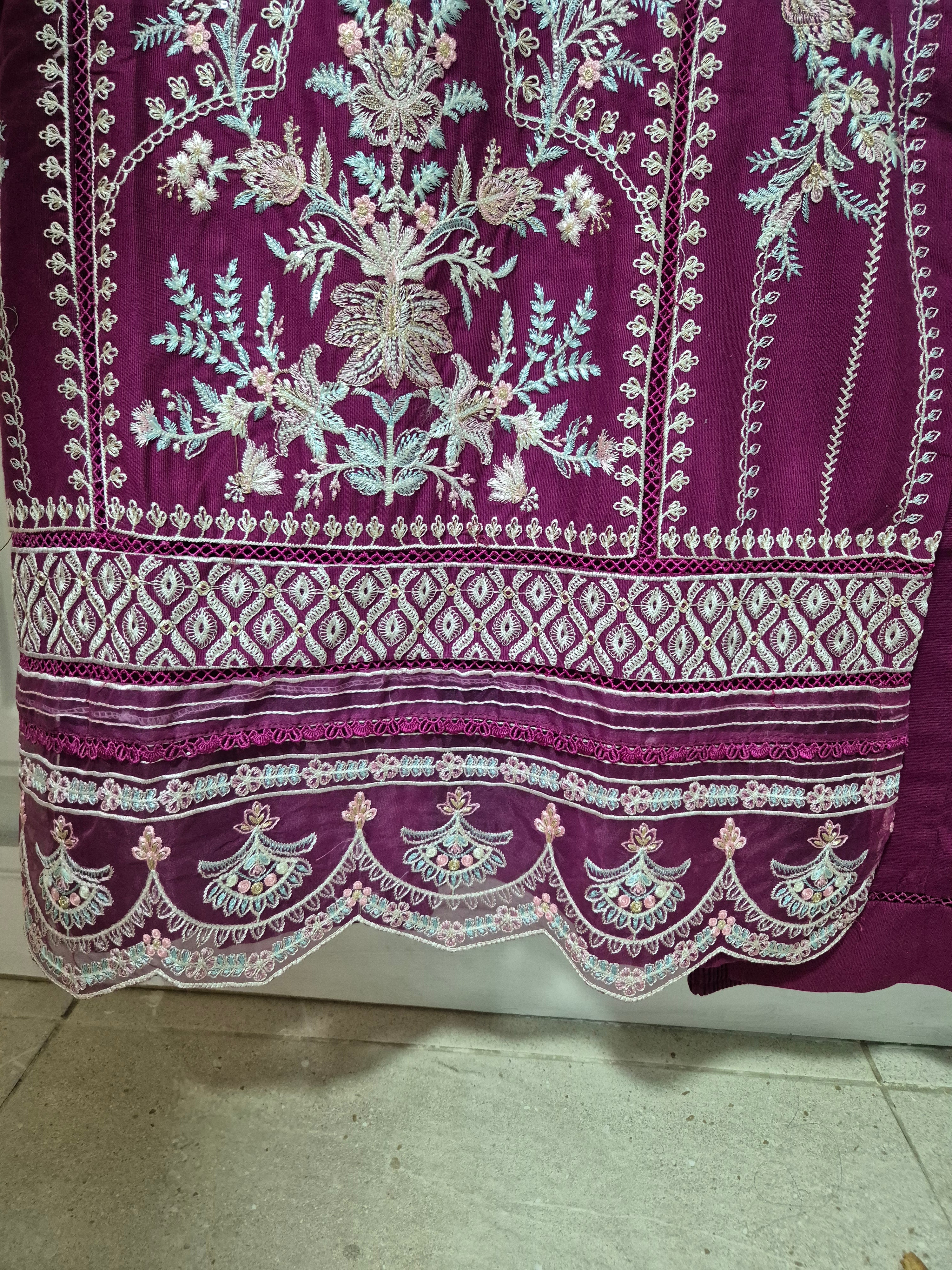 Khaddar embroidered 3 piece