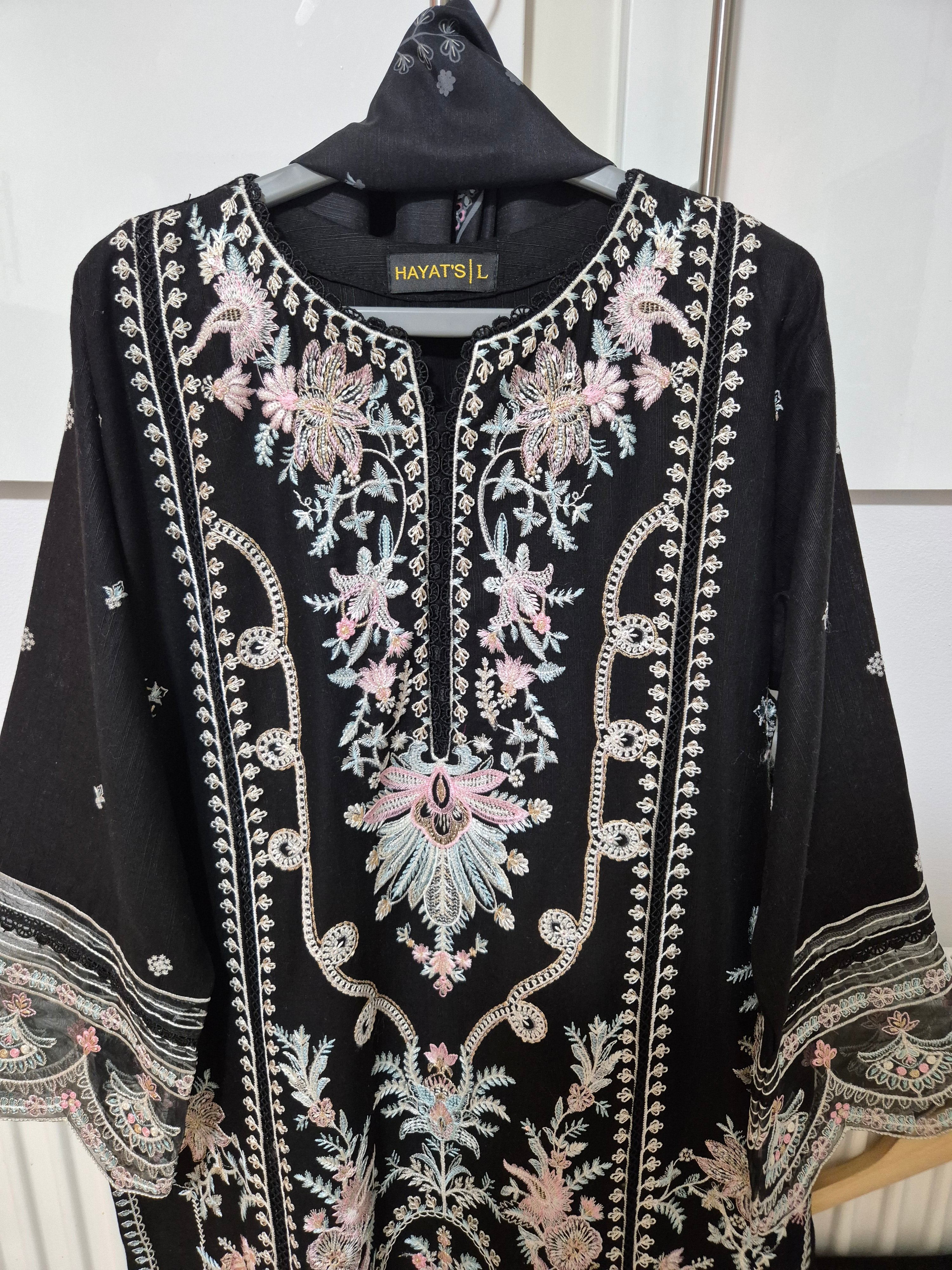 Khaddar embroidered 3 piece