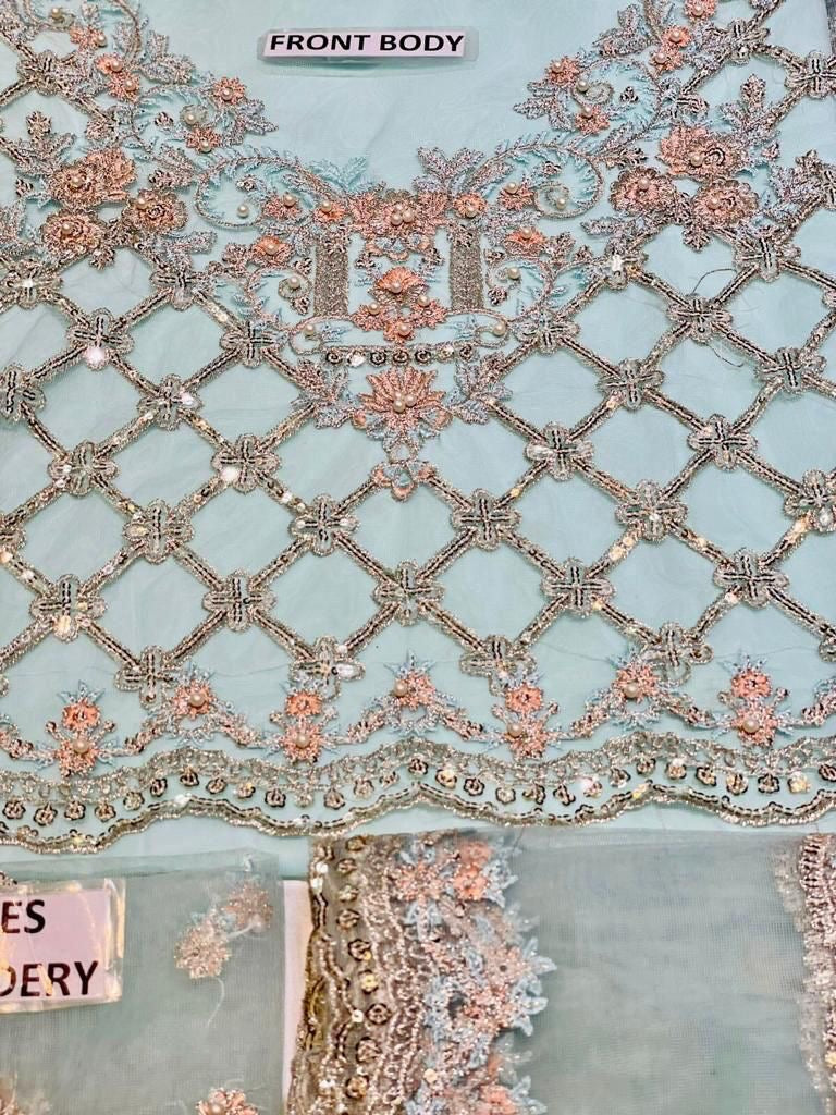 Maria B embroidered saree