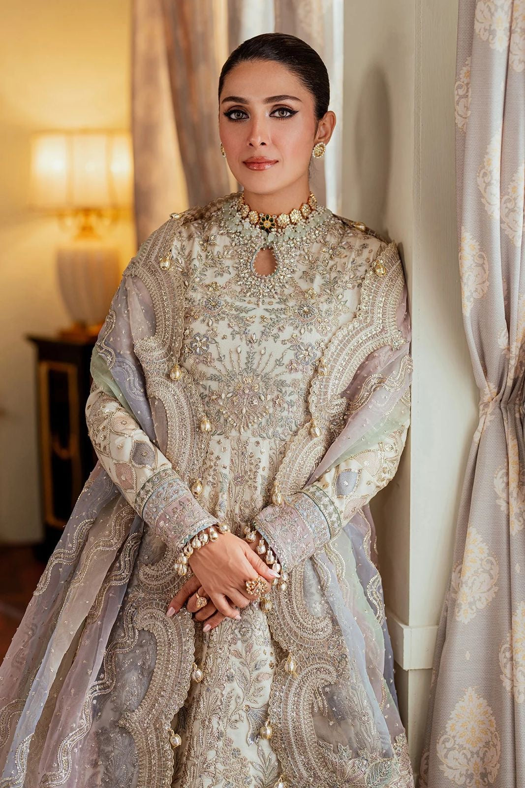 Baroque chiffon party wear