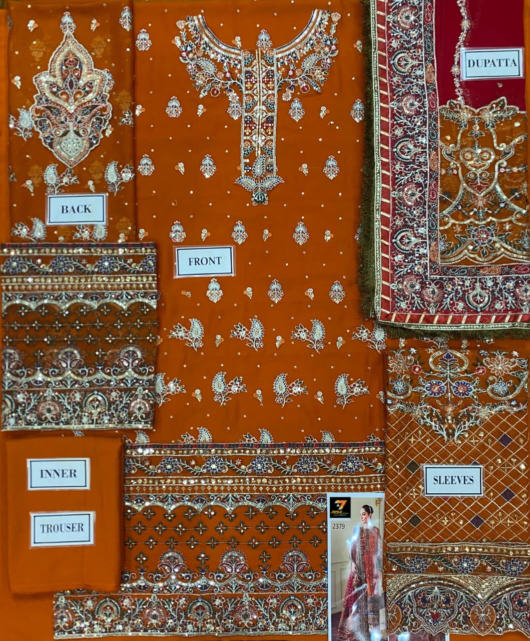 BAROQUE CHIFFON LUXURY Embroidered Collection unstitch