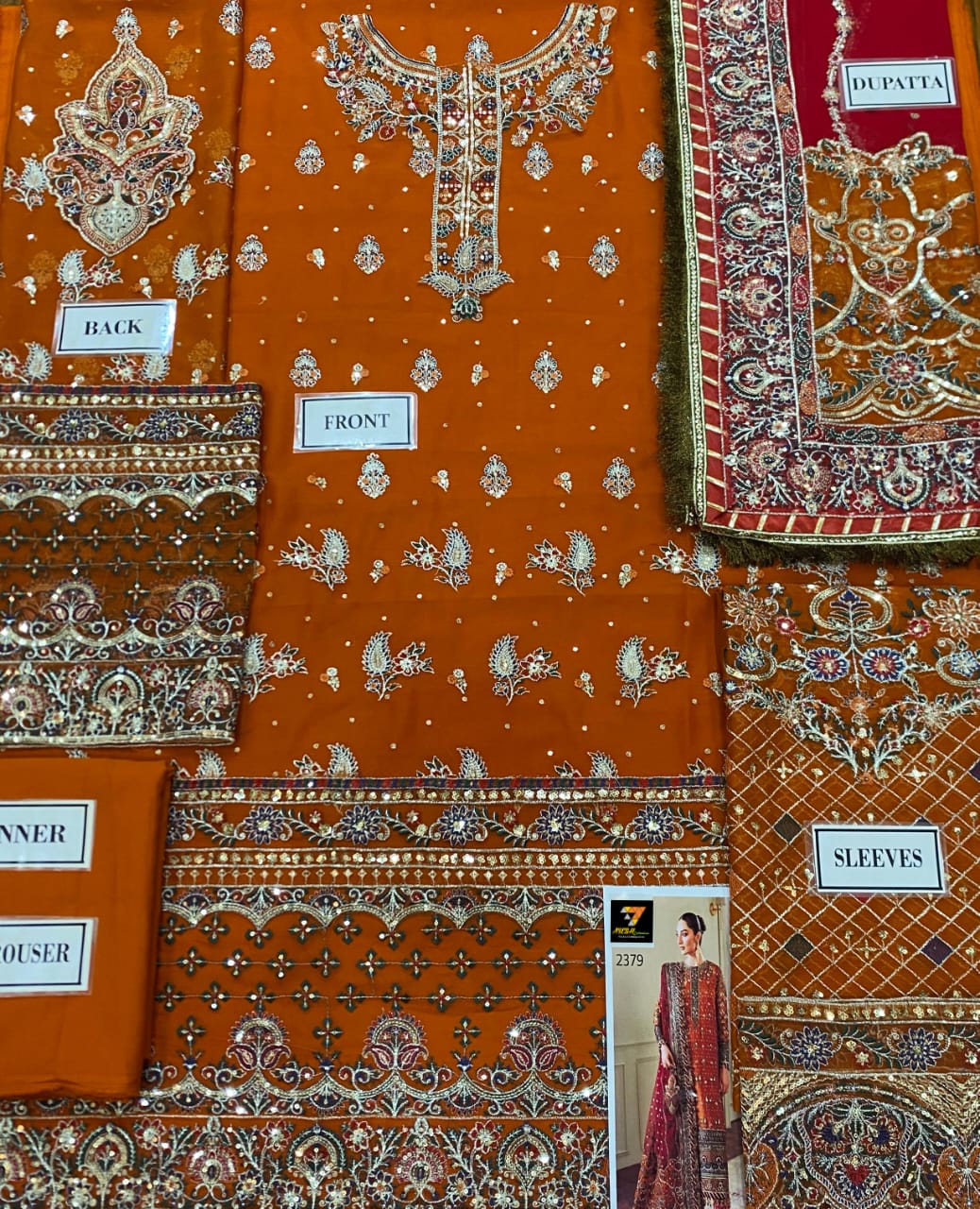 BAROQUE CHIFFON LUXURY Embroidered Collection unstitch