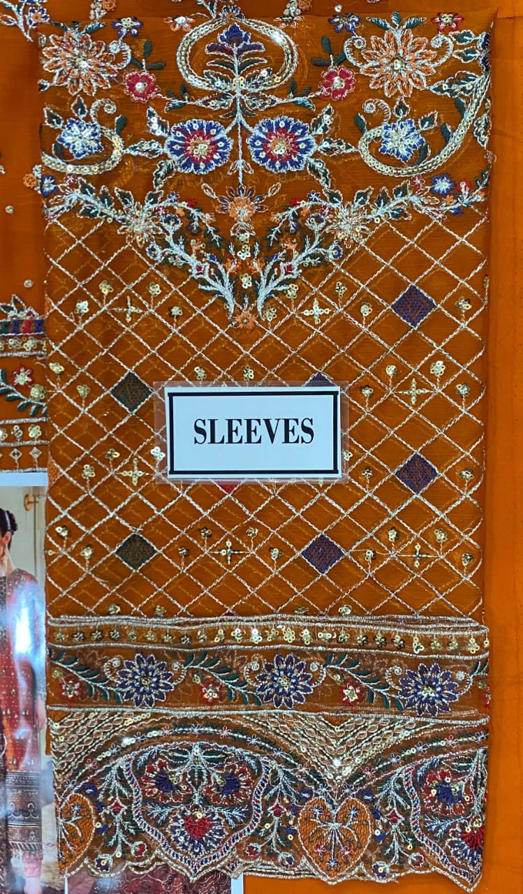 BAROQUE CHIFFON LUXURY Embroidered Collection unstitch