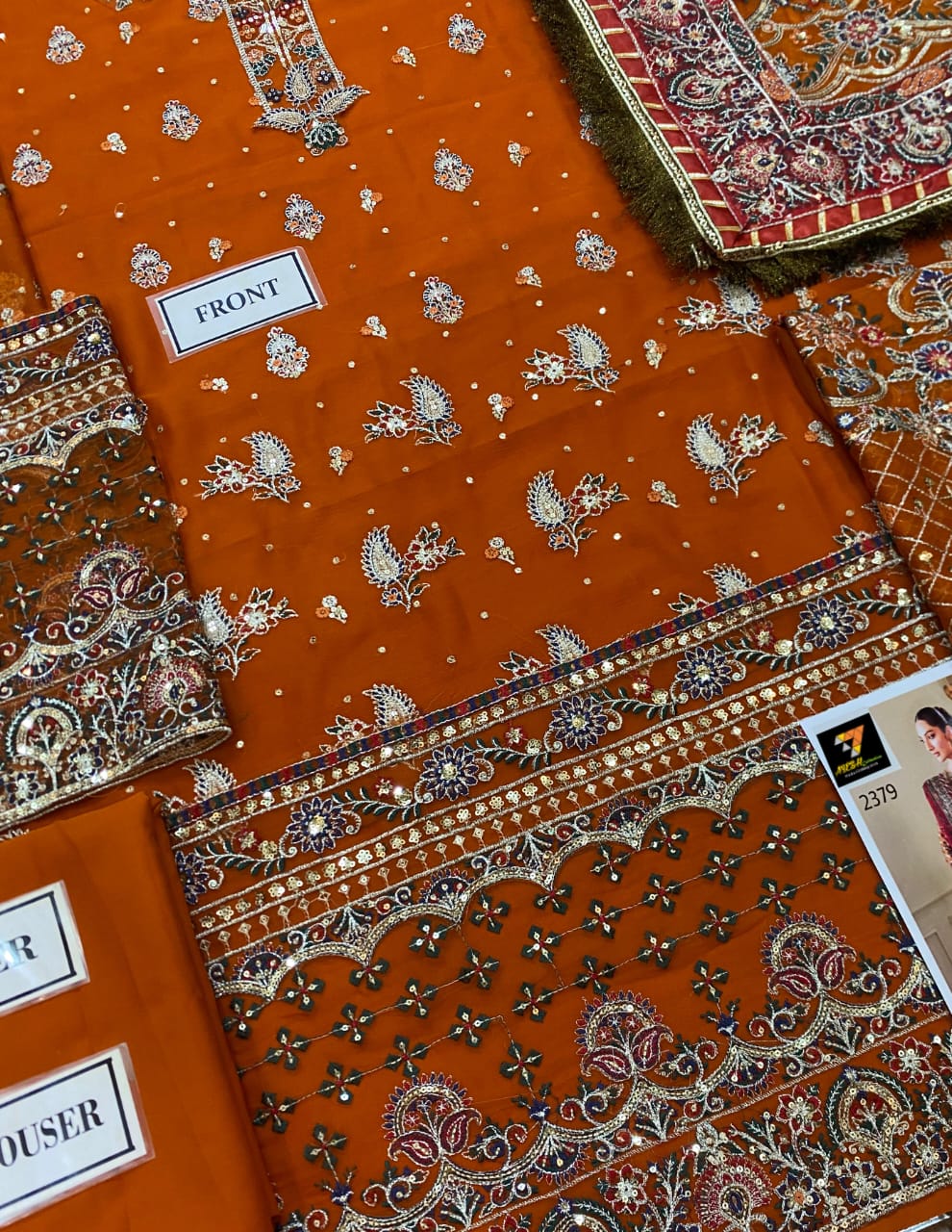 BAROQUE CHIFFON LUXURY Embroidered Collection unstitch